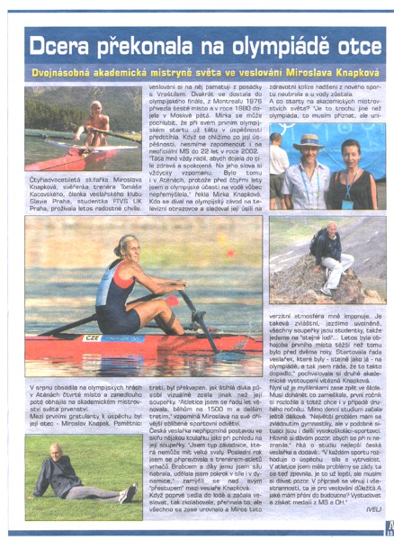 Dcera překonal na olympiádě otce