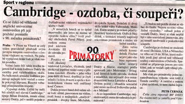 Cambridge - ozdoba, či soupeři?
