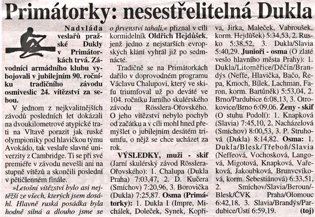 Primátorky: nesestřelitelná Dukla
